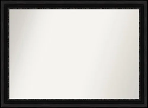 Vista 110 de Amanti Art Espejo personalizado, espejo de baño negro puente, espejo de pared o espejo de tocador de baño sobre el fregadero (26 x 26 pulgadas)