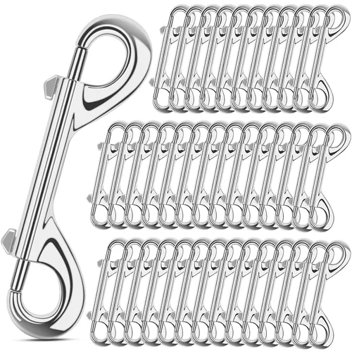 Vista 11 de ERKOON 4 Inch Double Ended Bolt Snap Hooks, Zinc Alloy Trigger Clips (50)
