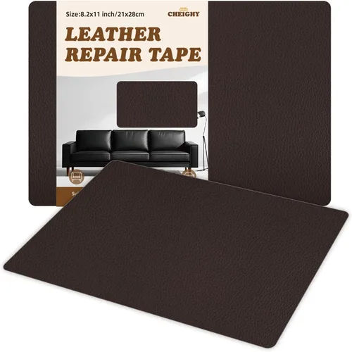Vista 15 de Parche de reparación de cuero para sofás, kit de cinta de reparación de cuero autoadhesiva para muebles, sofás, asientos de automóvil, sillas, Beige