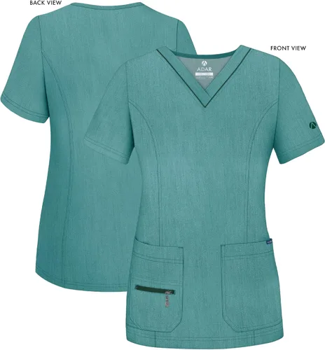 Vista 5 de Adar Pro - Ropa quirúrgica para mujer, con cuello en V elevado