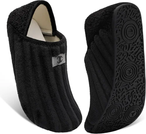 Vista 13 de Scurtain - Zapatillas de casa para mujer y hombre, zapatos de casa, calcetines cómodos, zapatos ligeros unisex para adultos descalzos