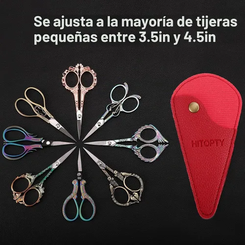 Vista 6 de Estuche para tijeras de bordado, funda pequeña para almacenar tijeras de costura regular, 2