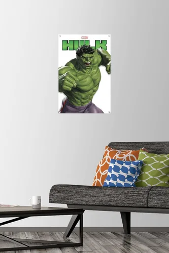 Vista 2 de Trends International Marvel Comics - Póster de pared de la serie de características de Hulk, 14.72 x 22.37 pulgadas, paquete de póster premium