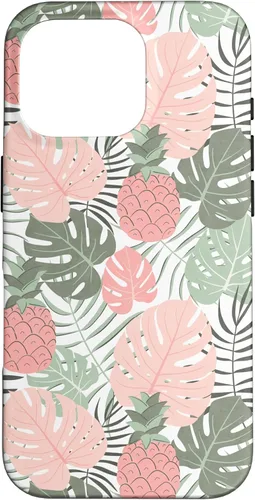 Vista 20 de Tropical Hawaiian Pineapple Pink Sage Colors Pattern Case for iPhone 17
