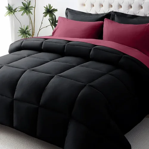 Vista 46 de JOLLYVOGUE Juego de edredón individual XL, cama ultrasuave en una bolsa, tamaño individual XL, 5 piezas, juego de ropa de cama certificado Oeko-TEX
