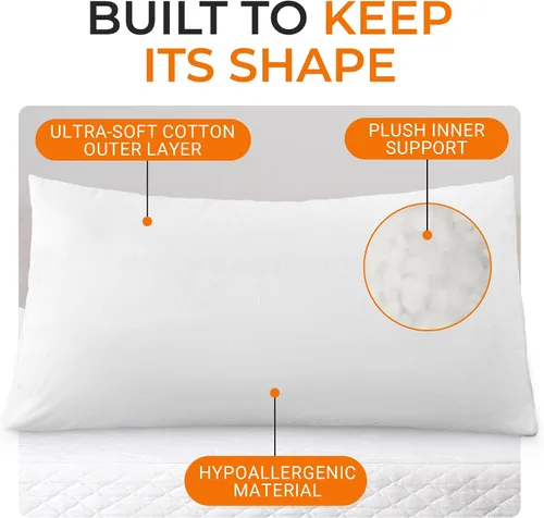 Vista 6 de Cheer Collection - Almohada en forma de cuña, supercómoda y de tela suave, para leer o elevar la cama