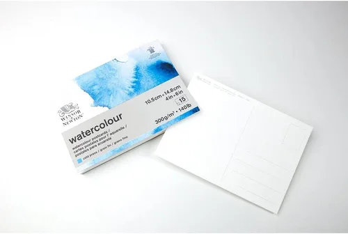 Vista 4 de Winsor & Newton Bloc de postales de papel clásico para acuarela, 4 x 6 pulgadas, blanco natural