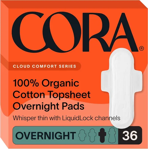 Vista 9 de Cora Almohadillas de algodón 100% orgánico (72 almohadillas para la noche)