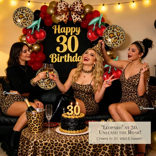 Vista 13 de Kit de arco de globos con estampado de guepardo, 185 globos metálicos rojos, negros y dorados, con globos de guepardo de aluminio para decoraciones