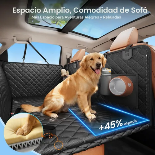 Vista 3 de REEVAA 2.0 Funda de asiento trasero para perros grandes, L, color negro