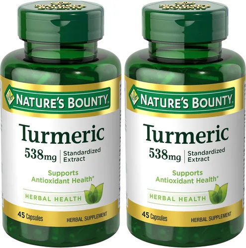Vista 7 de Nature's Bounty Cúrcuma píldoras y suplemento de salud herbal, apoya el alivio del dolor en las articulaciones y la salud antioxidante, 538 mg, 45