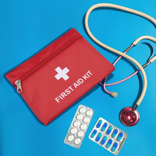 Vista 6 de AUEAR, Paquete de 5 botiquines de primeros auxilios bolsa vacía bolsa roja de almacenamiento de emergencia médica para viajes al aire libre coche