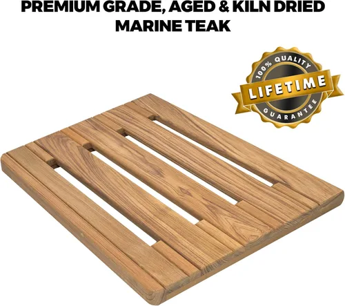 Vista 2 de Whitecap Teak Whitecap 60918 - Plataforma de natación en teca, 18 x 15 pulgadas
