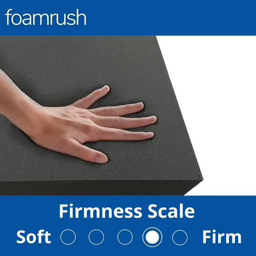 Vista 3 de FoamRush Espuma de tapicería de 1 x 22 pulgadas de ancho x 24 pulgadas de largo, espuma firme de alta densidad de apoyo suave