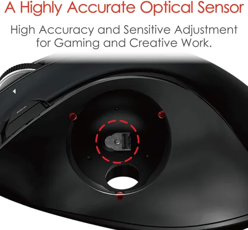 Vista 5 de ELECOM EX-G Ratón de Trackball con cable, ergonómico, control de pulgar, bola de rodillo de seguimiento suave, 6 botones programables, mouse