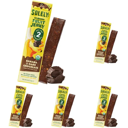 Vista 19 de Solely - Charqui de frutas orgánicas Un ingrediente Vegano Sin OGM Sin gluten Sin agregado de azúcar