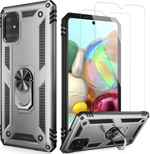 Vista 10 de LUMARKE Funda para Galaxy A51 4G con Protector de Pantalla, Pasa Prueba de Caída de 16 pies de Grado Militar, Cubierta Protectora para Teléfono