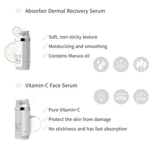 Vista 3 de NUEVO Suero dual Recovery C (2.0 fl oz/2.0fl.oz), suero puro de vitamina C con aceite de marula