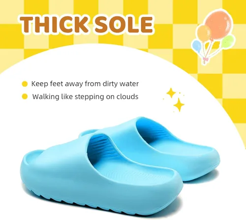 Vista 51 de Sandalias acolchadas para mujeres, hombres y niños, cómodas, antideslizantes, suaves, impermeables, para baño, ducha, sandalias acolchadas de suela