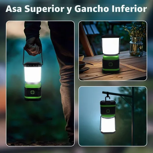 Vista 5 de EXTRASTAR Linterna de campamento, linternas para cortes de energía, 2 modos de flash, 260 lúmenes máximos, equipo de campamento alimentado por