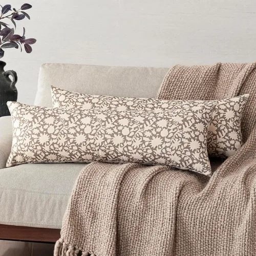 Vista 33 de Foindtower - Juego de 2 fundas de almohada decorativas con flores neutras estilo farmhouse, fundas de almohada boho para sofá, sofá cama