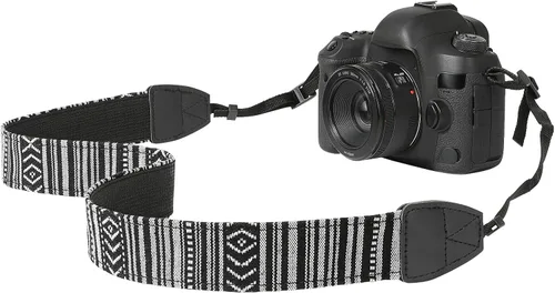 Vista 16 de MoKo Correa para cámara, correa de cámara tejida de algodón, correa universal ajustable para cuello y hombro para videocámara, binoculares y cámaras