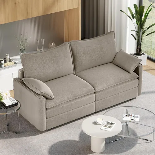 Vista 8 de Vesgantti - Sofá de 40" de Asiento Individual, Cómodo Sofá Nube de Asiento Profundo Tapizado de Chenilla, Sofá Moderno, Asientos Extra para Sofás