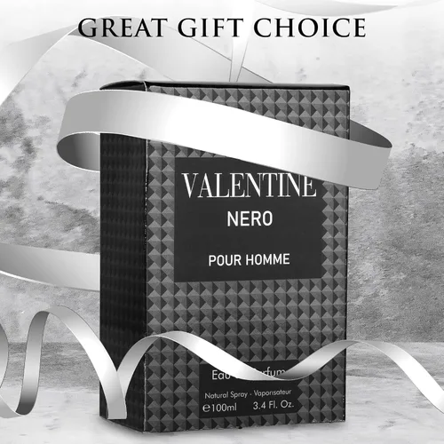 Vista 7 de Valentine Nero para hombre, colonia aromática amaderada, 3.4 onzas líquidas