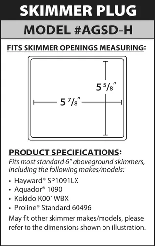 Vista 2 de Skimmer Plug - Tapón SimPoolTech para invierno para piscinas sobre suelo