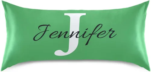 Vista 14 de Fundas de almohada negras personalizadas de seda con cierre de sobre, funda de almohada de satén tamaño estándar para personas que duermen