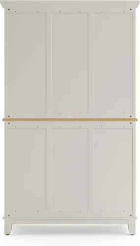 Vista 21 de Homestyles Buffet de Buffets Servidor Blanco Roto con Hutch y Tapa de Madera Natural