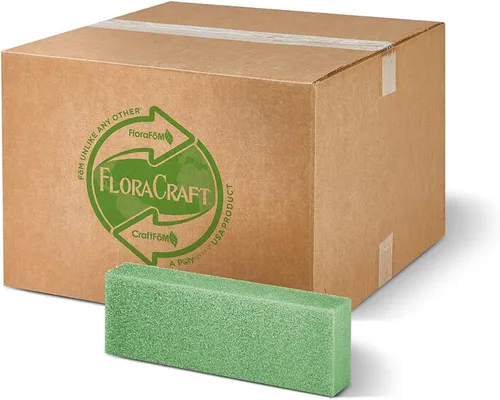 Vista 8 de FloraCraft Bloque FloraFōM de 1.9 pulgadas x 1.9 pulgadas x 4.9 pulgadas, color verde