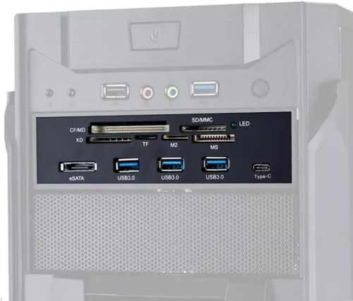 Vista 5 de Lector de tarjetas interno 5.25 pulgadas de alta velocidad frontal USB 3.0 Interfaz multifunción lector de tarjetas interno tablero de instrumentos