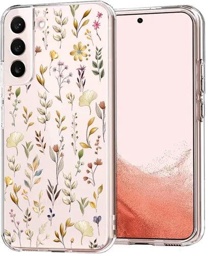 Vista 15 de Unov Funda para Galaxy S22, transparente con diseño, ajuste delgado, buen agarre, funda de teléfono en relieve, cubierta protectora a prueba de Gato