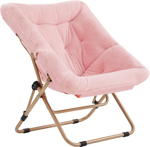 Vista 15 de Tiita Silla Cómoda Plegable, Silla de Acento Plegable de Gran Tamaño de Piel Sintética Suave, Silla de Descanso Perezosa para Niños, Adolescentes