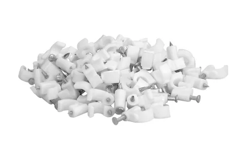 Vista 3 de Your Cable Store Paquete de 100 clips de cable RG6 / 0.315 in blanco