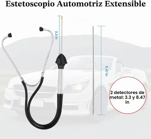 Vista 3 de BFXM Estetoscopio de Mecánico de Coche, Estetoscopio Automotriz Herramienta de Diagnóstico de Motor, Herramientas Automotrices Universales para 1