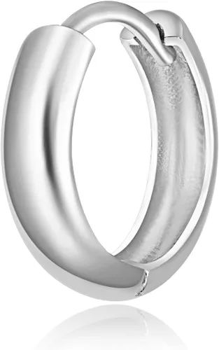 Vista 6 de 14k Yellow OR White Gold 3mm Thickness Huggie Earrings (12 x 12 mm)