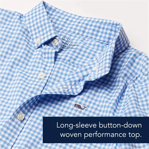 Vista 3 de vineyard vines Camisa de cuadros con botones para niño