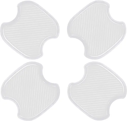 Vista 10 de 4 piezas protectores universales de borde de puerta de automóvil, protector de silicona para parachoques de carrocería de automóvil, moldura