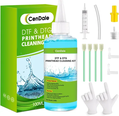 Vista 8 de CenDale Tinta DTF Prémium 3000ML - Tinta de transferencia DTF para película PET, Tinta DTF recargable para Epson ET-8550, L1800, L800, XP15000
