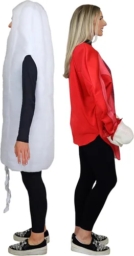 Vista 3 de Disfraz de tampón y útero para parejas, novedoso disfraz de humor universitario, disfraz de cosplay para hombre y mujer, talla única para adultos