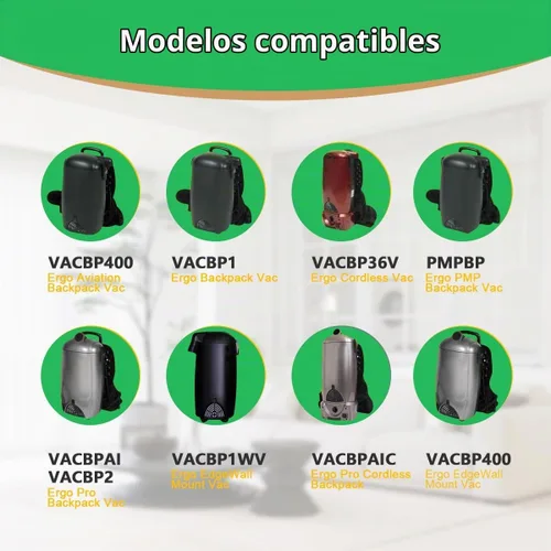 Vista 2 de Paquete de 12 bolsas VACBP6 compatibles con aspiradora Atrix Ergo de 8 cuartos de galón, modelos: VACBPAI VACBP36V VACBP1 Paquete de 12 bolsas