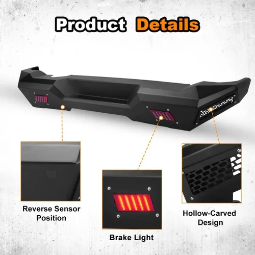 Vista 2 de ROXX Protector de Parachoques Trasero Compatible para Ford Bronco 2021 2022 2023 2024 2025 (Excluyendo Bronco Sport), Protector de Parachoques