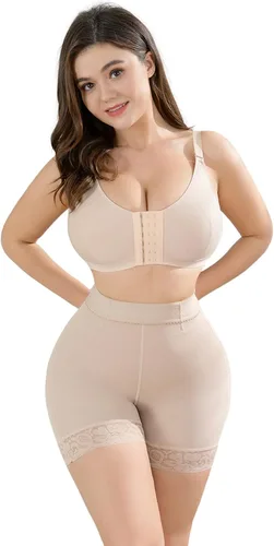 Vista 2 de Kellylee Ropa interior con control de abdomen para mujer cintura alta moldeadora de glúteos pantalones cortos de cintura alta