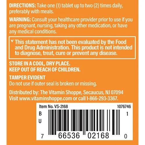 Vista 3 de The Vitamin Shoppe Vinagre de sidra de manzana con pectina de manzana (100 tabletas)