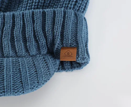 Vista 6 de Home Prefer - Gorro de invierno para hombre de punto grueso con visera, gorro tipo newsboy
