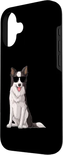 Vista 2 de Border Collie With Sunglasses Funny Border Collie Owner Dog Case for iPhone 16