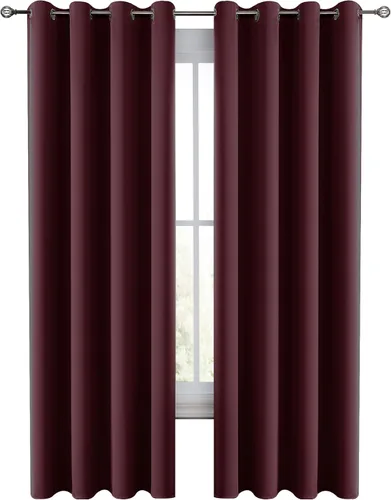 Vista 16 de LUX Décor - Juego de 2 paneles de cortinas opacas de alta calidad de 63 pulgadas de largo, cortinas de oscurecimiento de habitación con aislamiento
