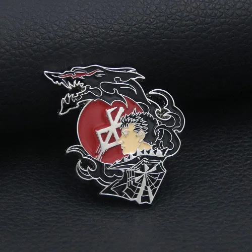 Vista 6 de Berserker Guts Anime Enamel Pins - Berserker Armor Swordsman Manga Pin - Christmas Cosplay Jewelry Gifts for Kids Girls Teens Women Men and Fans